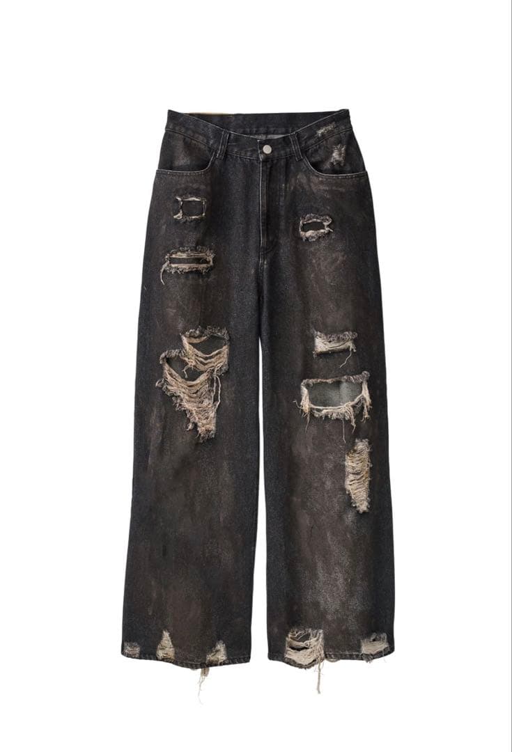 【え】Knuth Marfクヌースマーフダメージデニムパンツ