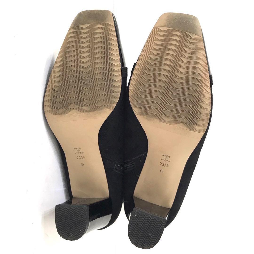 極美品✨DIANA chay コラボ スクエアトゥ リボン ショートブーツ 黒