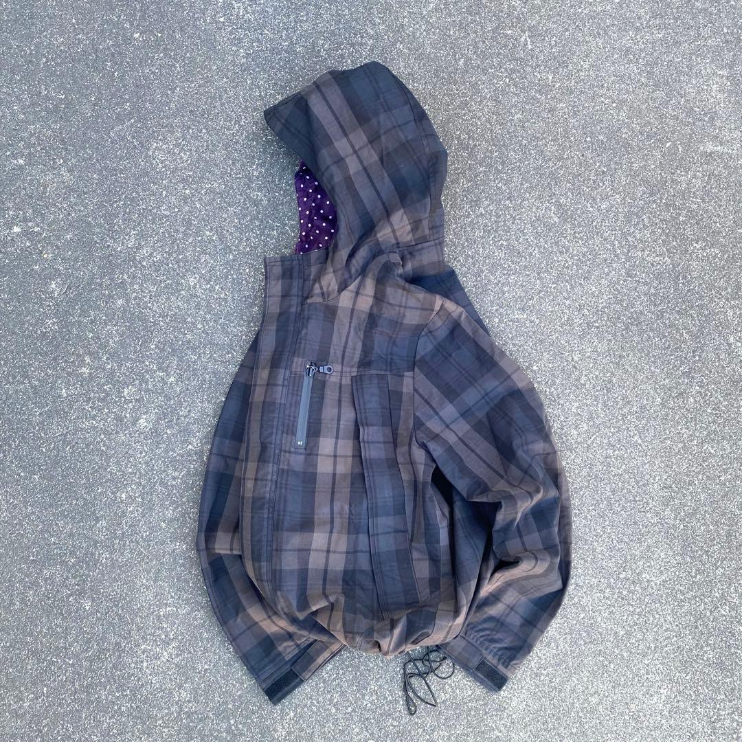 00s archive 短丈 check jacket y2k テック系 人気