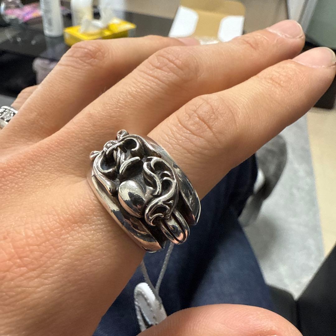 CHROME HEARTS クロムハーツ ダガーハートリング 22号 正規品 - メルカリ