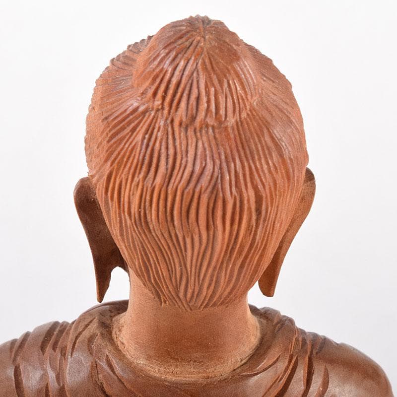 仏教美術 青佑作 白檀彫刻 釈迦座像 仏像 置物 共箱 C 7011 - メルカリ