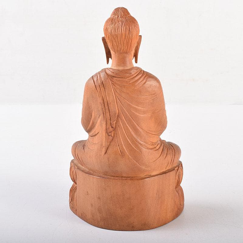 仏教美術 青佑作 白檀彫刻 釈迦座像 仏像 置物 共箱 C 7011 - メルカリ