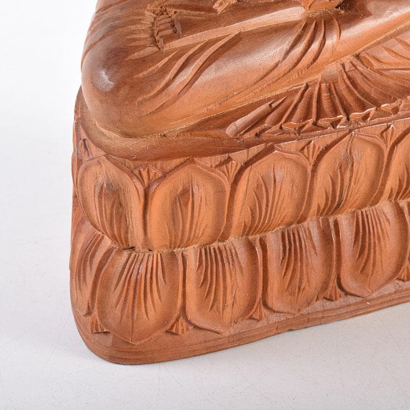 仏教美術 青佑作 白檀彫刻 釈迦座像 仏像 置物 共箱 C 7011 - メルカリ