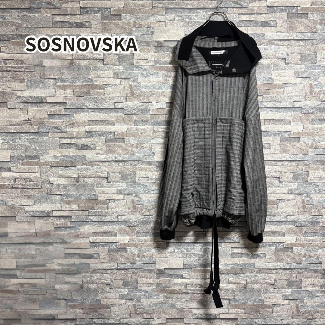 ジャケット・アウター SOSNOVSKA 21AW UNFOCUSED STRIPE HOODIE/M