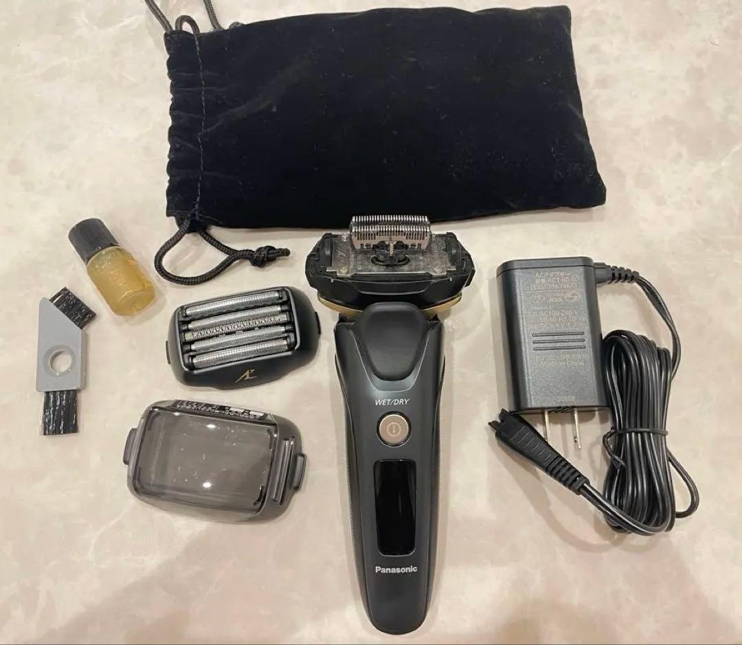 【美品】パナソニック メンズシェーバー ラムダッシュ 5枚刃 お風呂剃り 黒