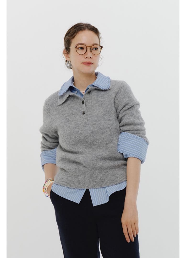 【guimauve】　【新品未開封】YORI ベビーアルパカポロニット