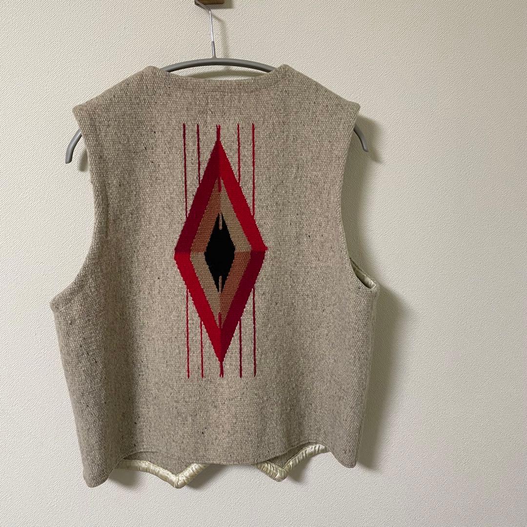 赤タグ』オルテガ チマヨ ORTEGA'S ウール ベスト 38 廃盤ベスト