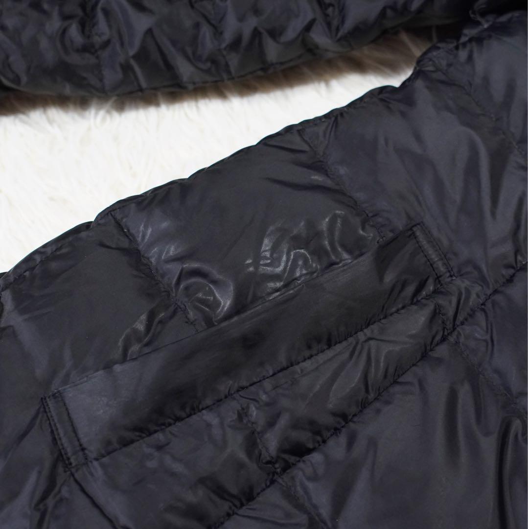 手洗い◎《23区》ダウンコート(42)黒 大きいサイズ Aライン オンワード