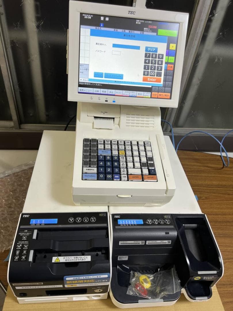TEC POSレジ QT-100 ShopWork7G+VT-330 新紙幣対応 - メルカリ