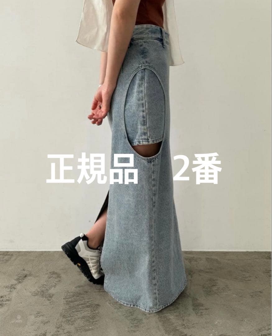 スカート CLANE CIRCLE CUT LAYERED DENIM SKIRT2