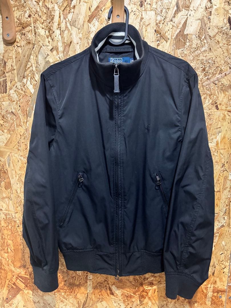 値下げ90s ポロ バイ ラルフローレン　ナイロンジップアップジャケット　黒M