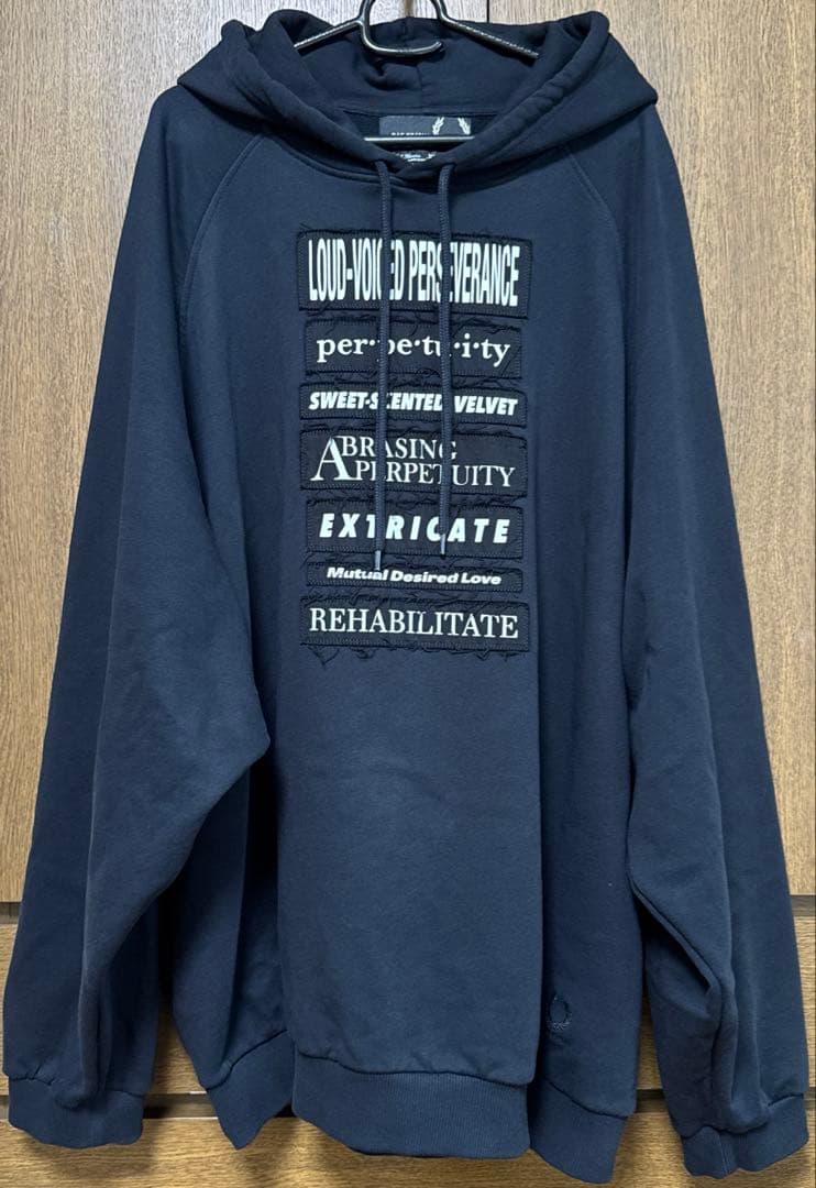 RAF SIMONS FRED PERRY スローガンパッチパーカー