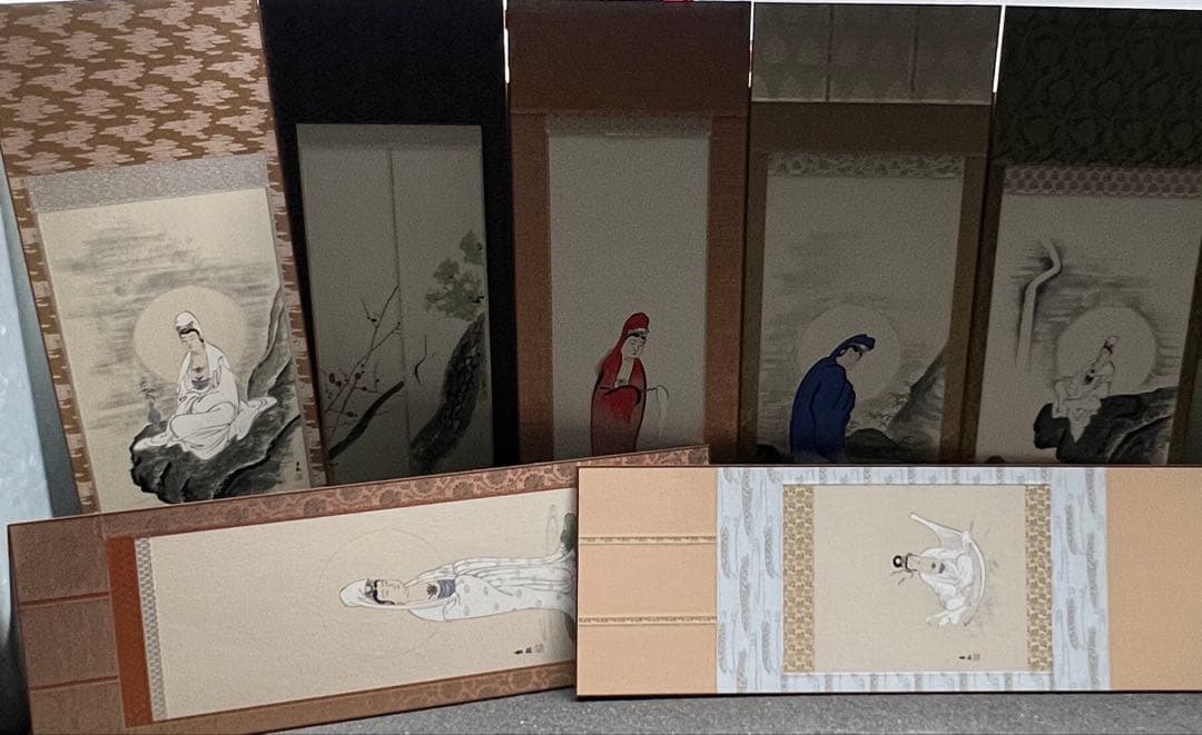 工芸品　世界救世教　観音 鶴梅　7点セット　岡田茂吉