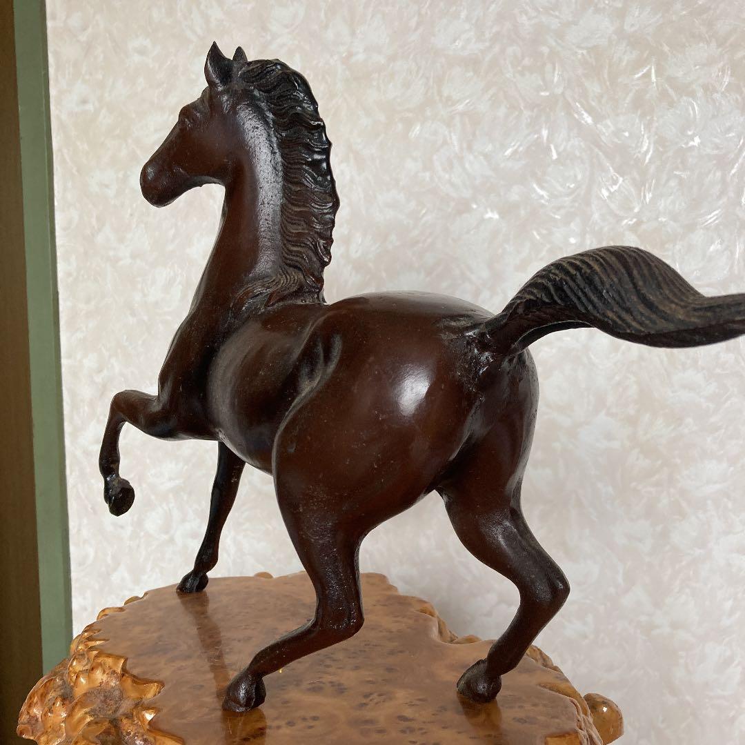 馬 跳ね馬 置物 ブロンズ？ 鋳鉄？ 舶来品 アンティーク 骨董品 珍品