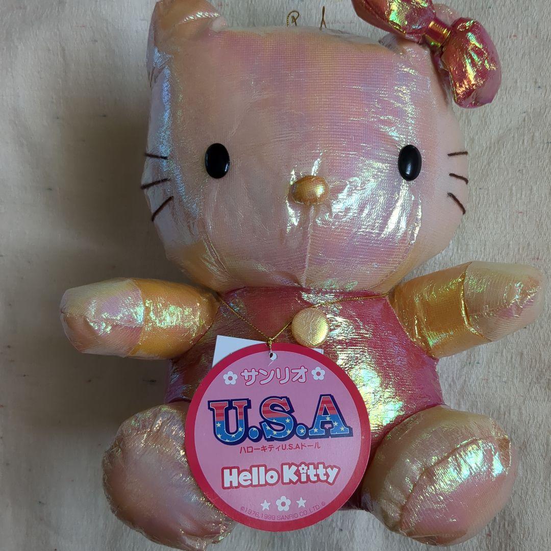 キティちゃんのぬいぐるみ　タグに汚れあり キティちゃんファミリーのぬいぐるみセット ☆タグに少し汚れと折れ