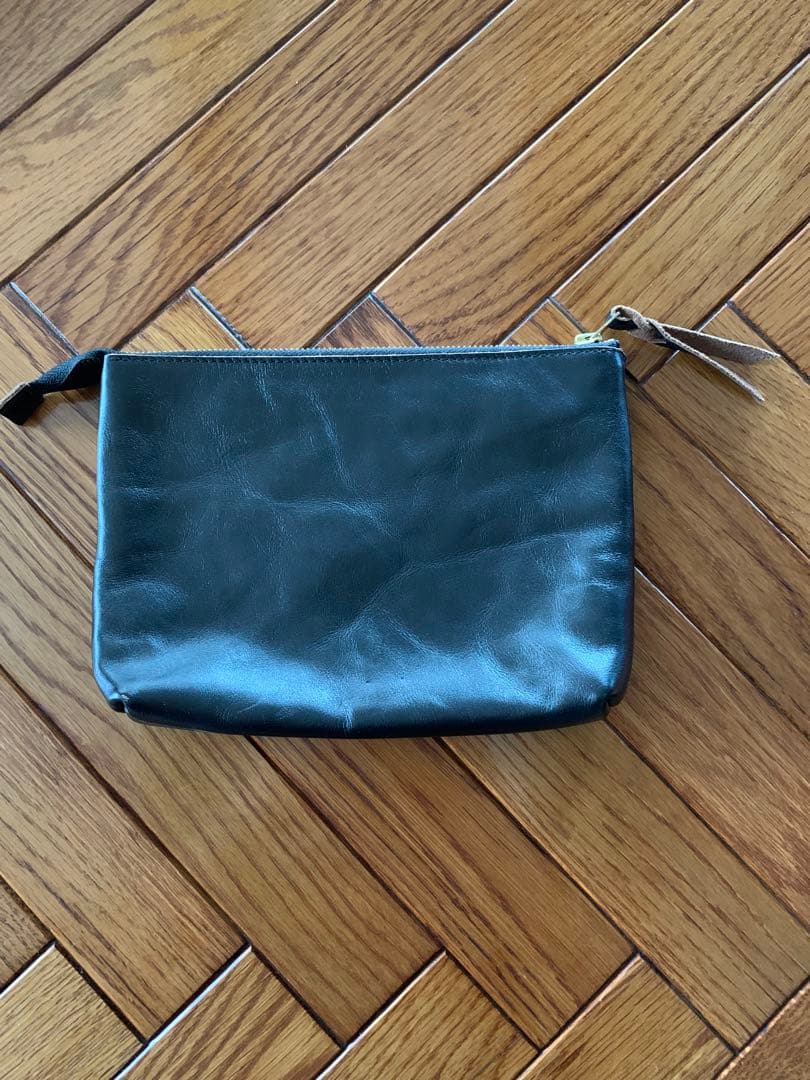 インセプション　ポーチ　ブラック ホースハイド　日本製