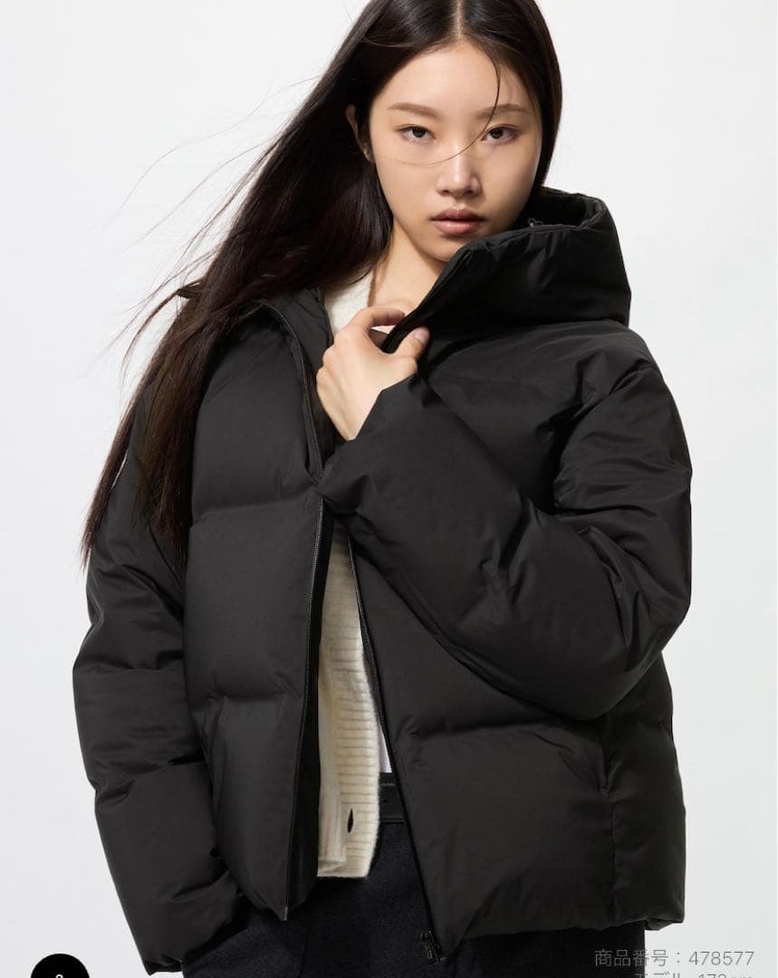 UNIQLO シームレスダウンパーカー M ブラック UNIQLO - ユニクロ シームレスダウンパーカー 黒の通販 by mami