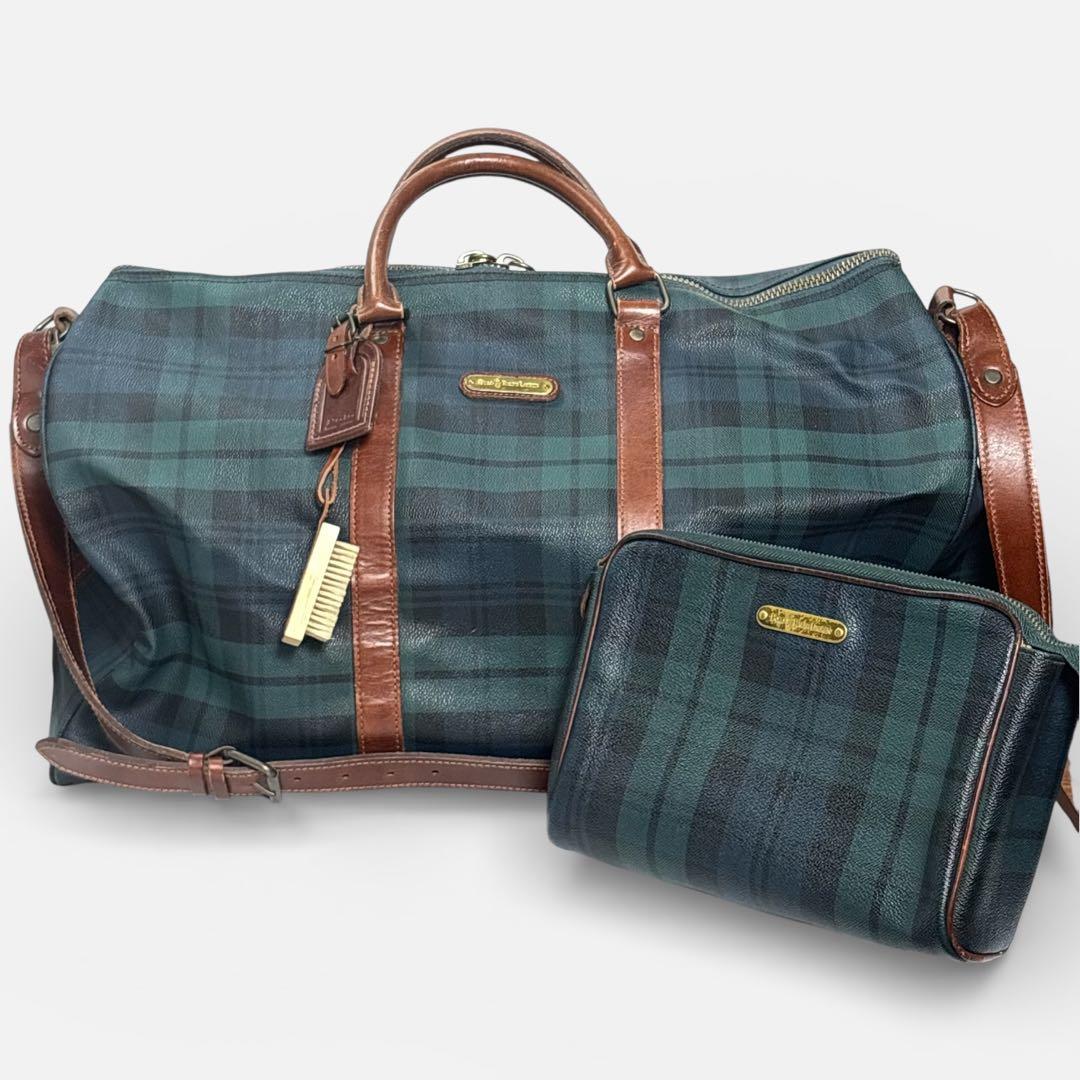 ポロラルフローレン ボストン ショルダー 2WAY クラッチバッグ付き