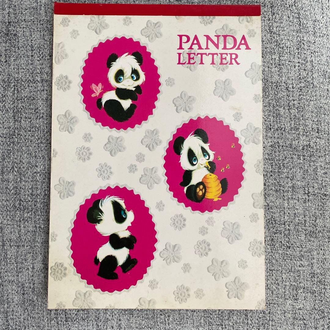 昭和サンリオ【パンダレター】縦書き便箋 パンダパルス ホールマーク