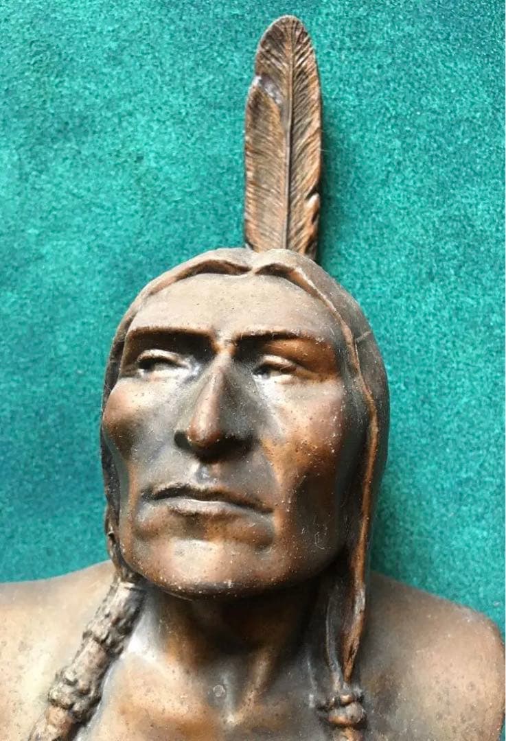アンティーク　貯金箱　インディアン