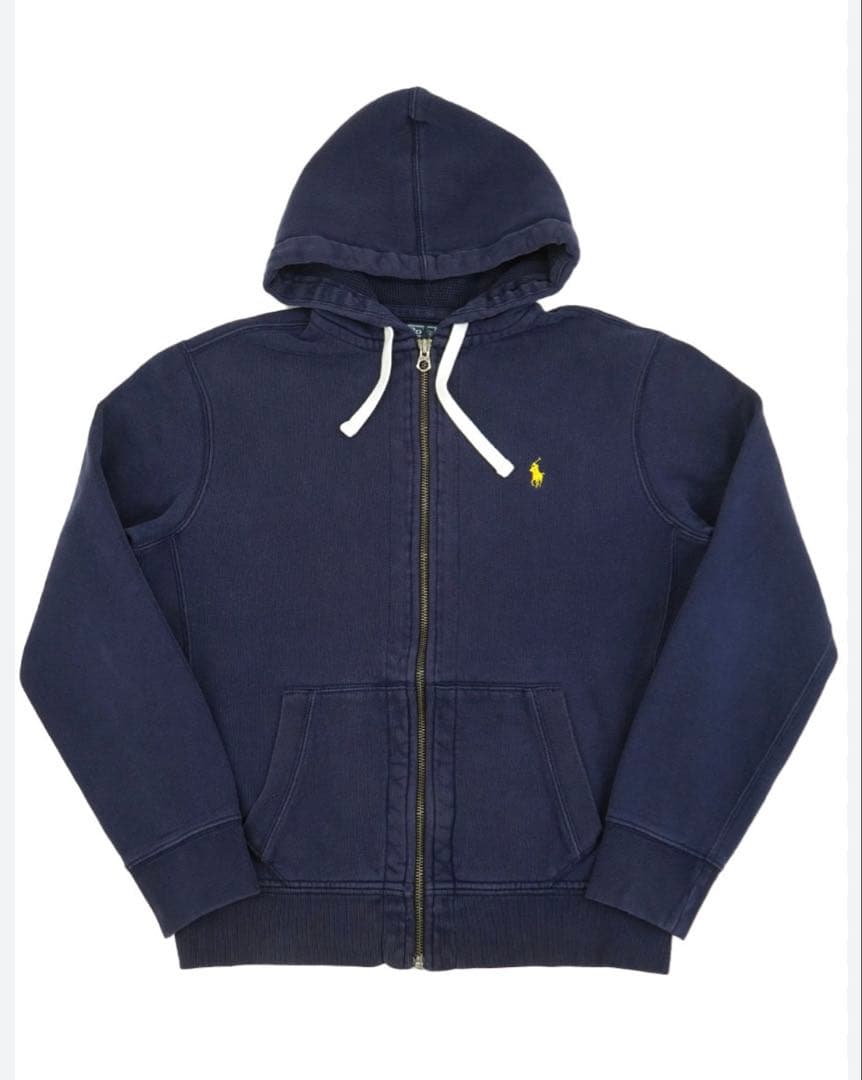 【最終値下げ‼️】ポロ 刺繍 ネイビー ジップアップパーカー ラルフローレン