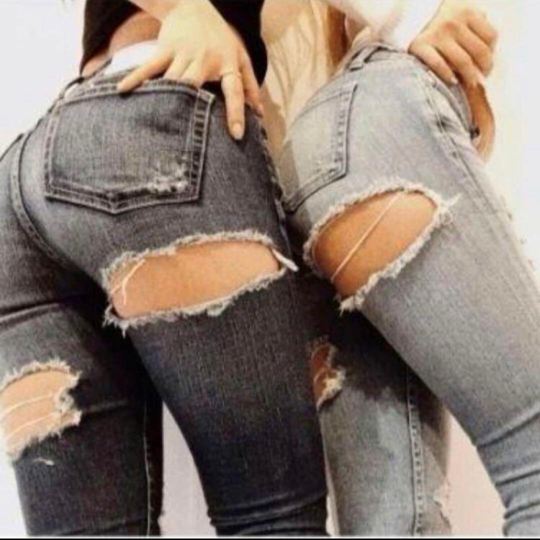 gyda bothripped デニム ジェイダ GYDA 【TINY】H/W BOTH SIDE RIPPEDストレートワイドデニム