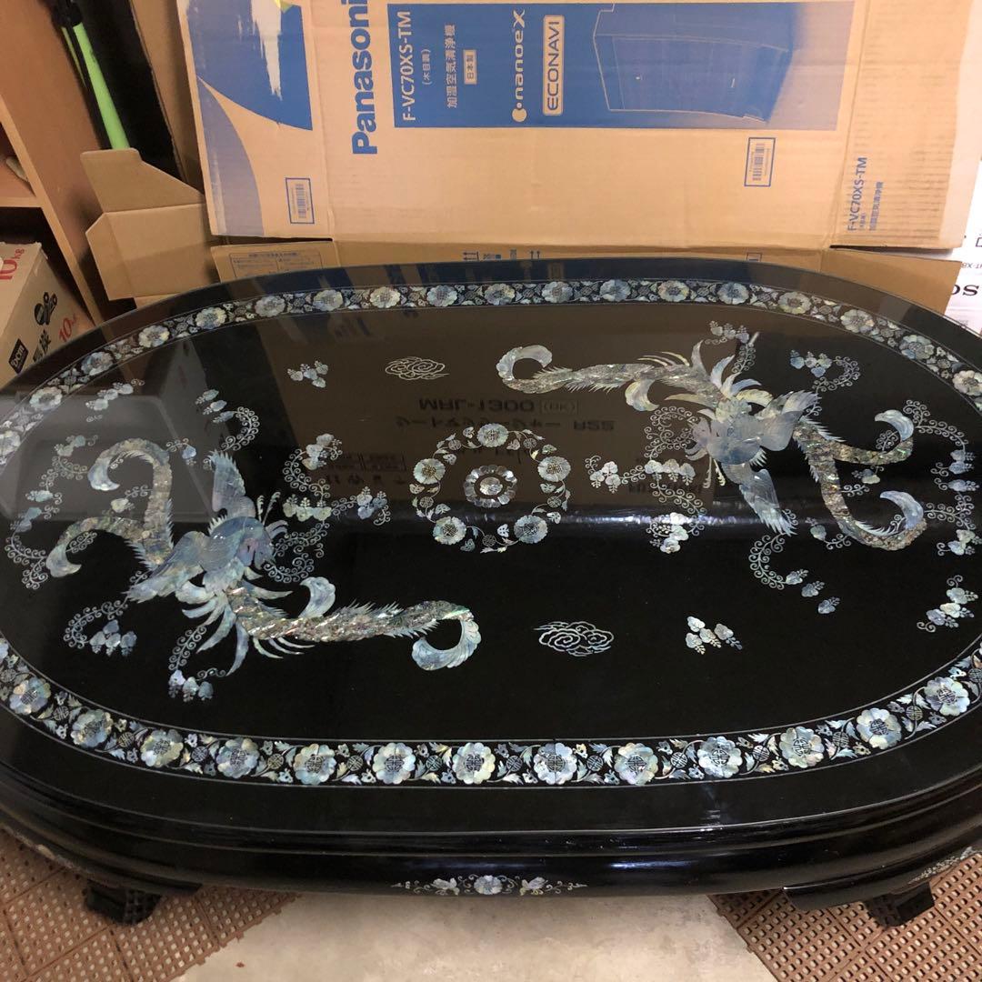 螺鈿テーブル　札幌市引き取り可能