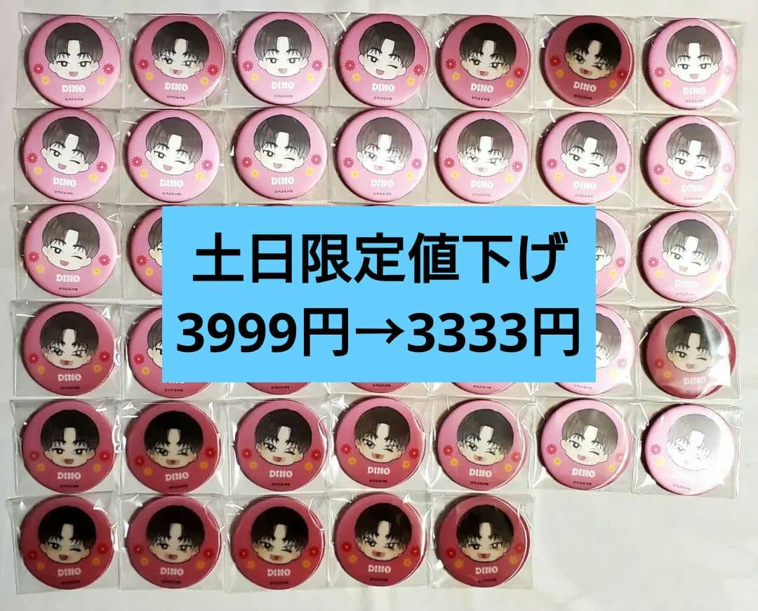 SEVENTEEN まじかる百貨店 缶バッジ キャラバッジ ディノ 40点セット