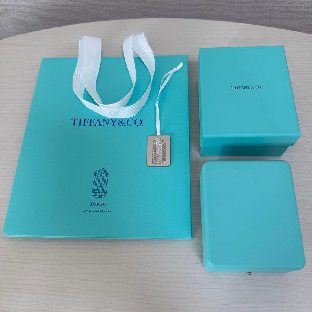 【美品】ティファニージュエリーボックス★空箱★ネックレスケース 紙袋付き