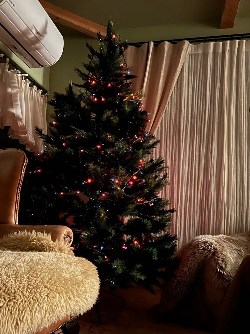 EPF中城産業キングピークツリー210cmイルミネーション400球+りんご