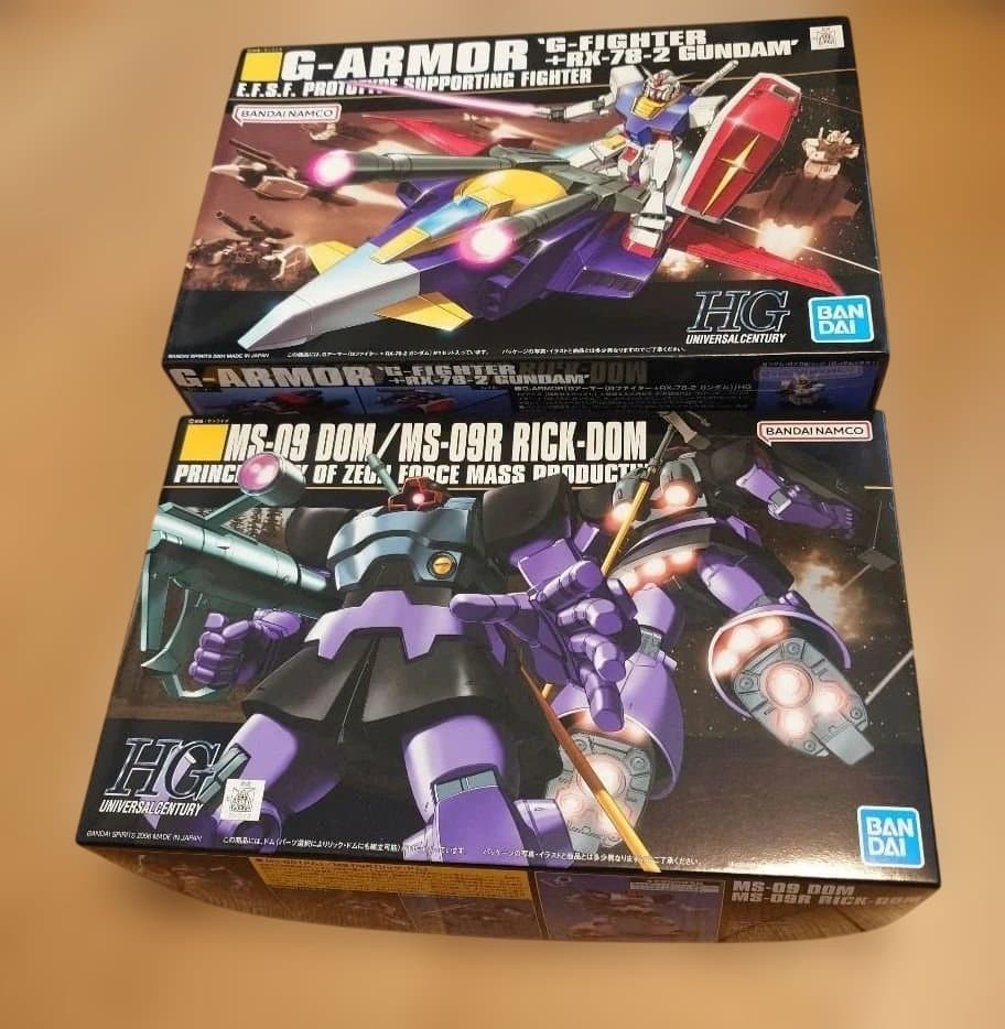 HG Gアーマー & ドム/リックドム セット HGUC 1/144 G3ガンダム＋シャア専用リックドムセット│株式会社BANDAI