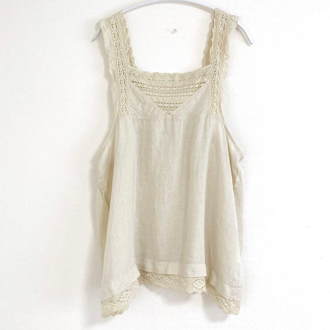 nest Robe　リネン レース キャミソール　F キナリ ゆったり