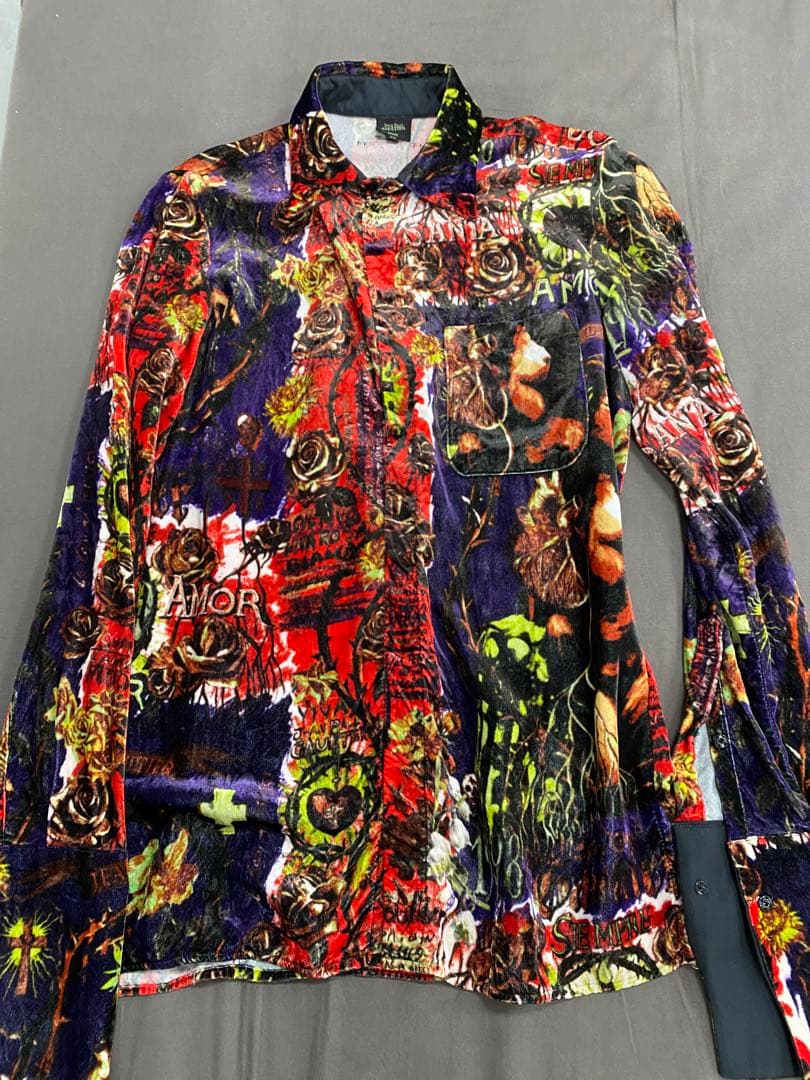 JeanPaulGAULTIERジャンポールゴルチェベルベットシャツヴィンテージ