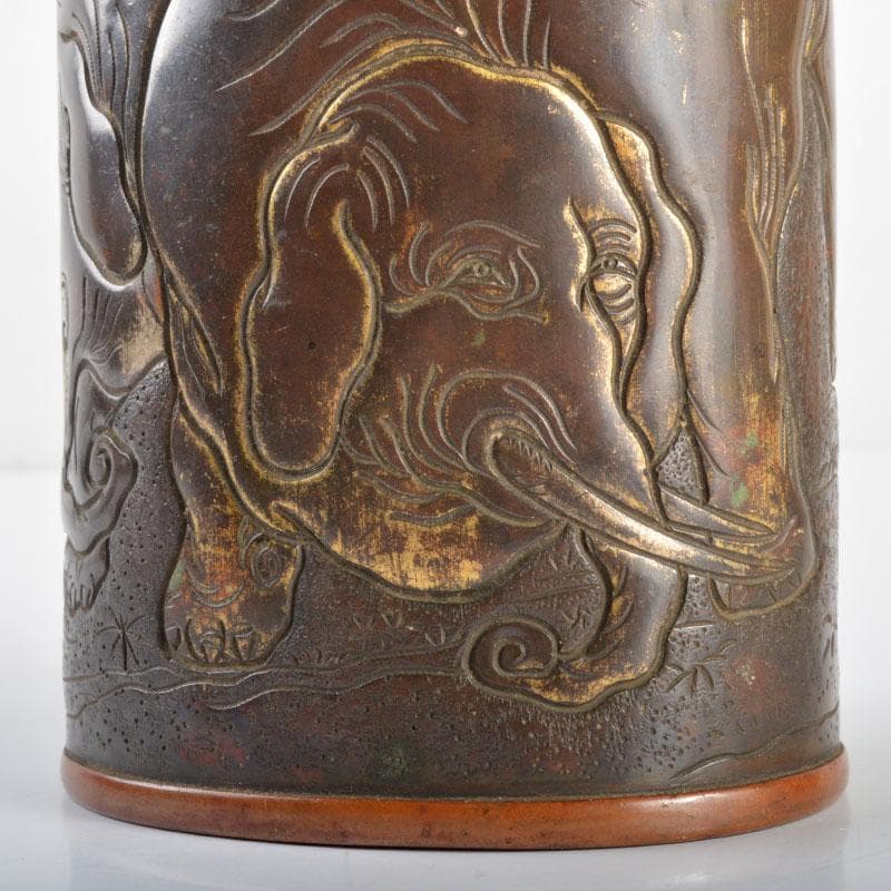 中国 古銅 刻象文 酒燗器 ちろり 酒瓶 M R4707 - メルカリ