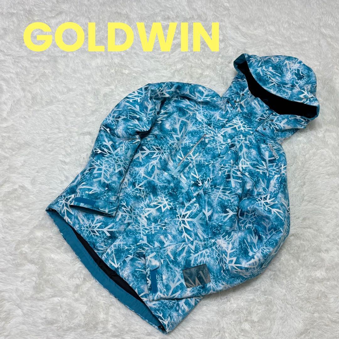 GOLDWIN 雪柄 中綿 スキー スノボジャケットL【E-69】