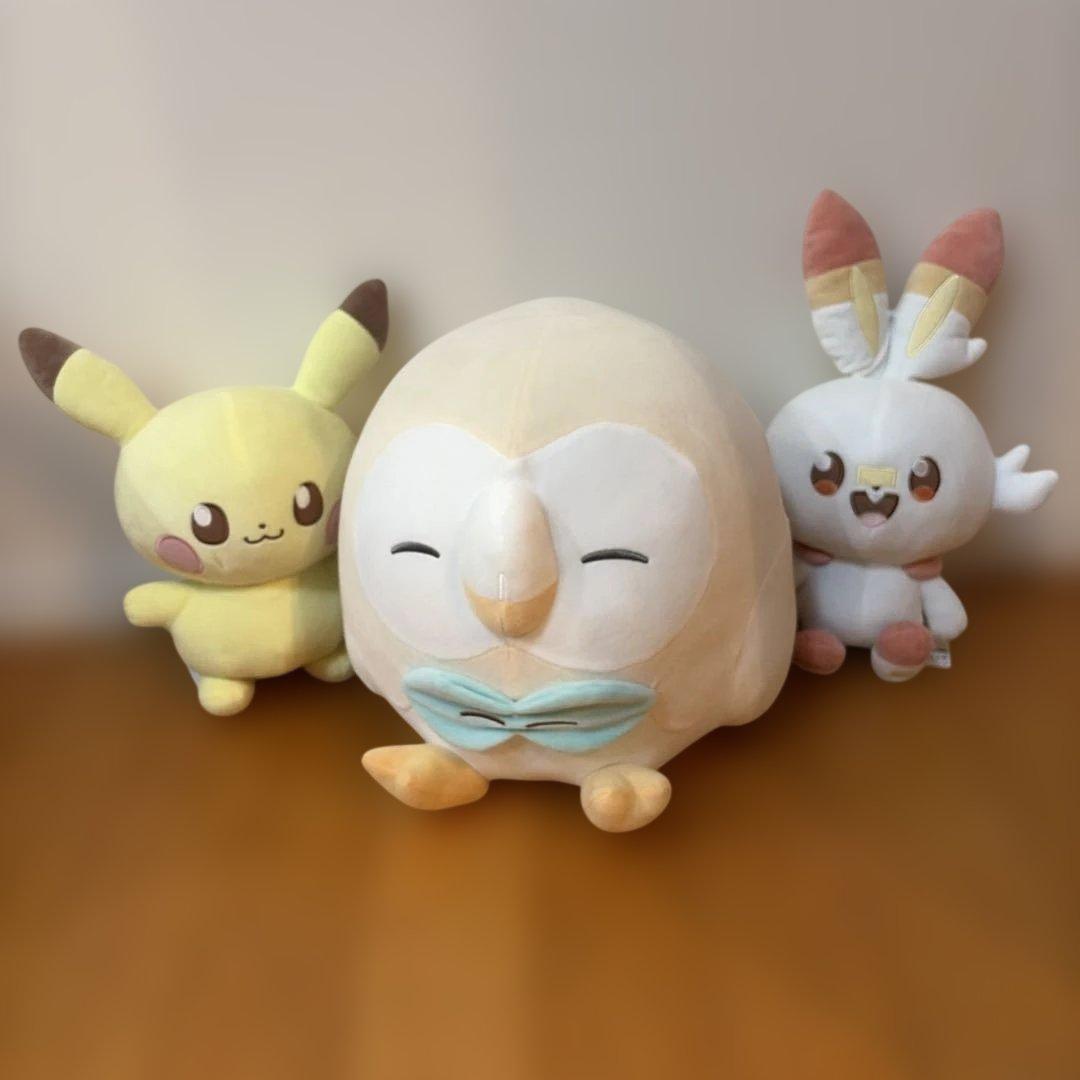 ポケモン ぬいぐるみセット ピカチュウ モクロー ヒバニー - メルカリ