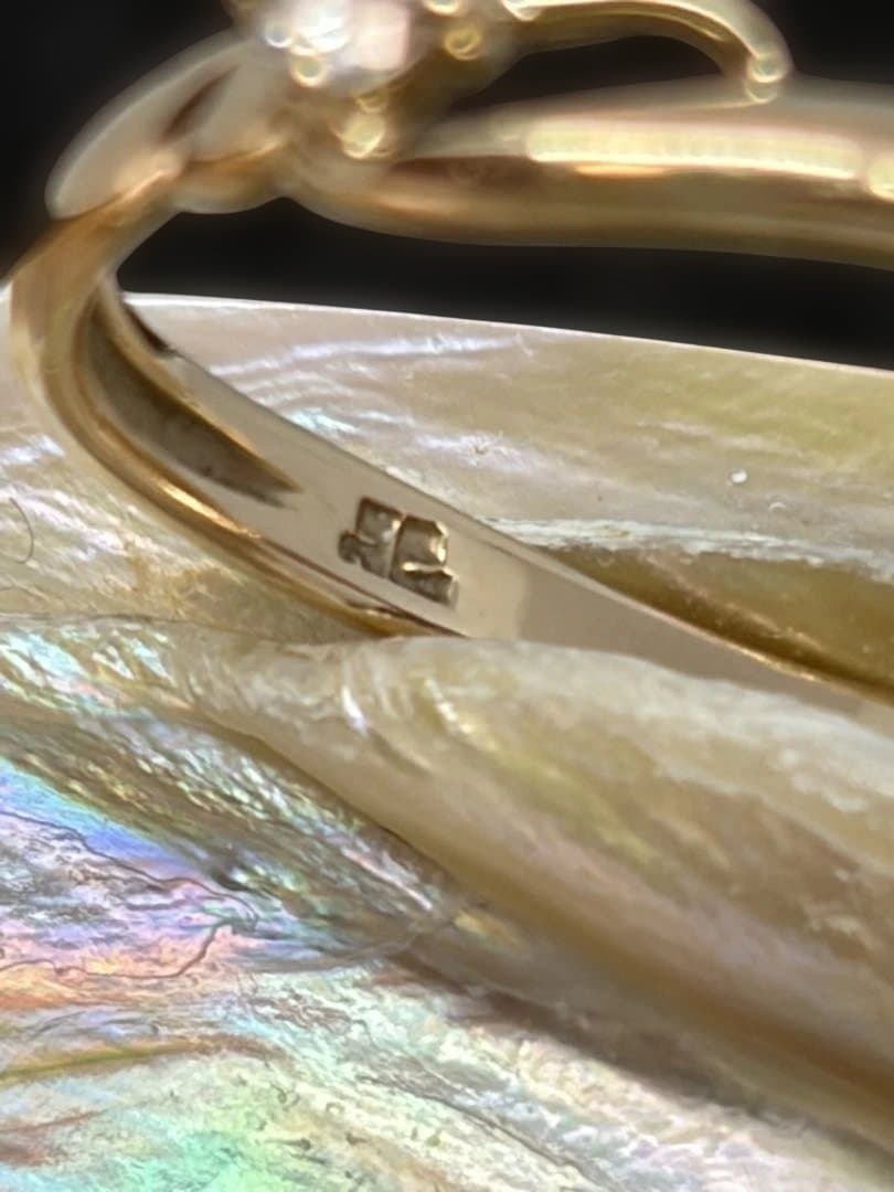 クレージュK18YG 1Pダイヤ0.05ct デザインリング 9号 中古 - メルカリ