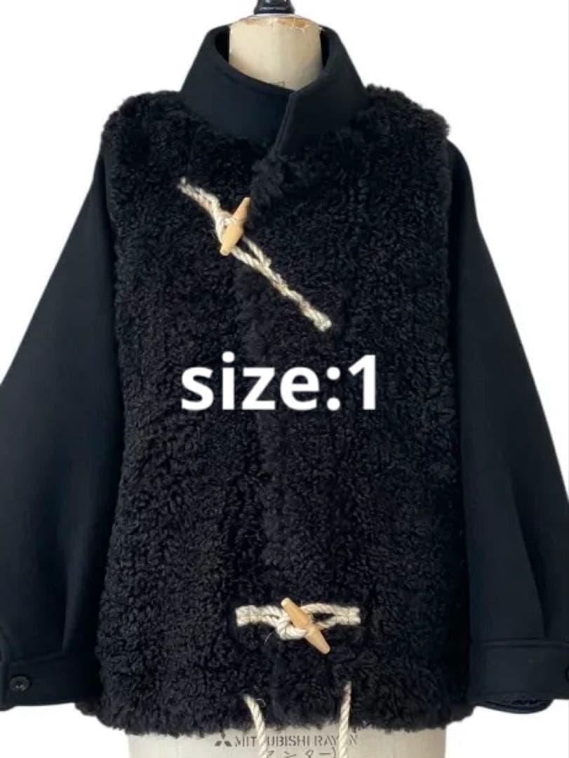 ジャケット・アウター HYKE DOUBLE FACE FAUX SHEARING DUFFL