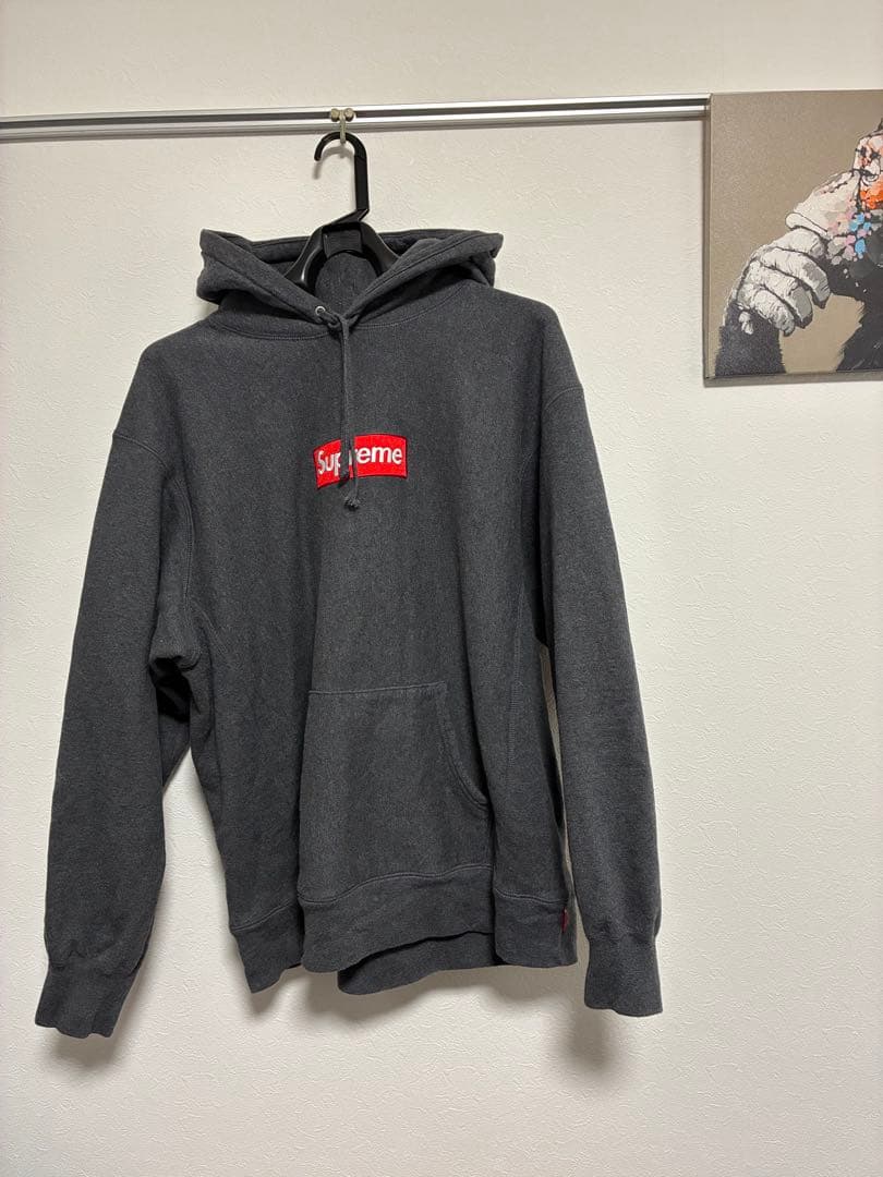 専用　Supreme BOXロゴ　グレー パーカー
