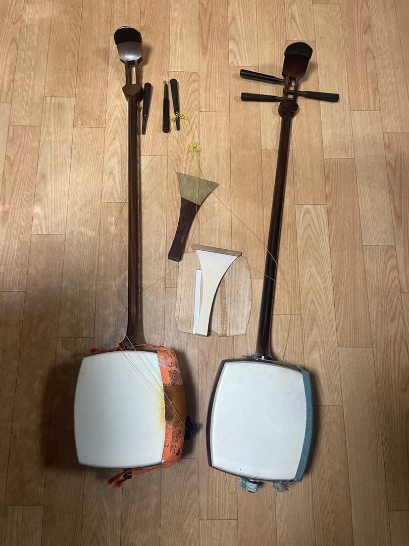 三味線 中古 本体 破れ有り２