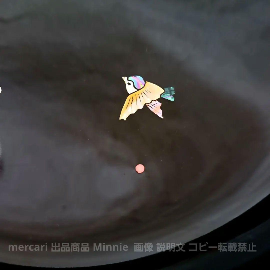 富山県 伝統工芸☆高岡漆器☆青貝塗☆『螺鈿 菓子鉢 貝入雀』 - メルカリ