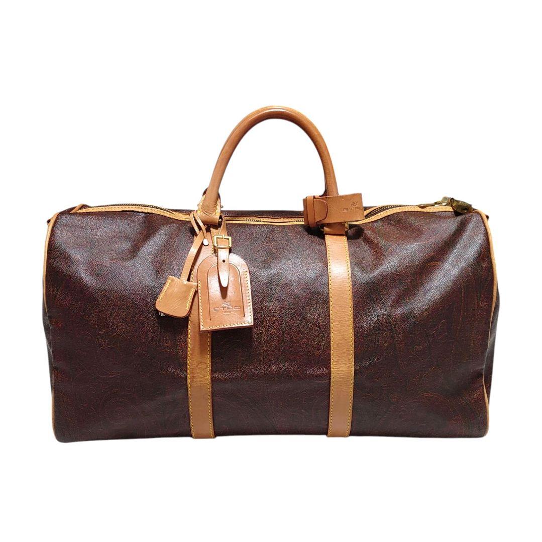 ETRO PVCレザー ペイズリー柄 ボストンバッグ