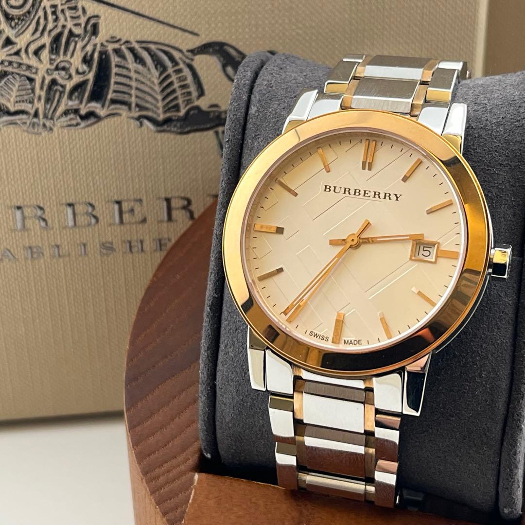 【新品未使用】　バーバリー　BU9006 クォーツ　箱付　保護フィルム付