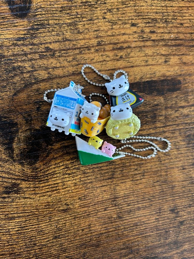 にゃんにゃんにゃんこ　ローソンコラボ　ストラップ5個セット 平成レトロ　激レア