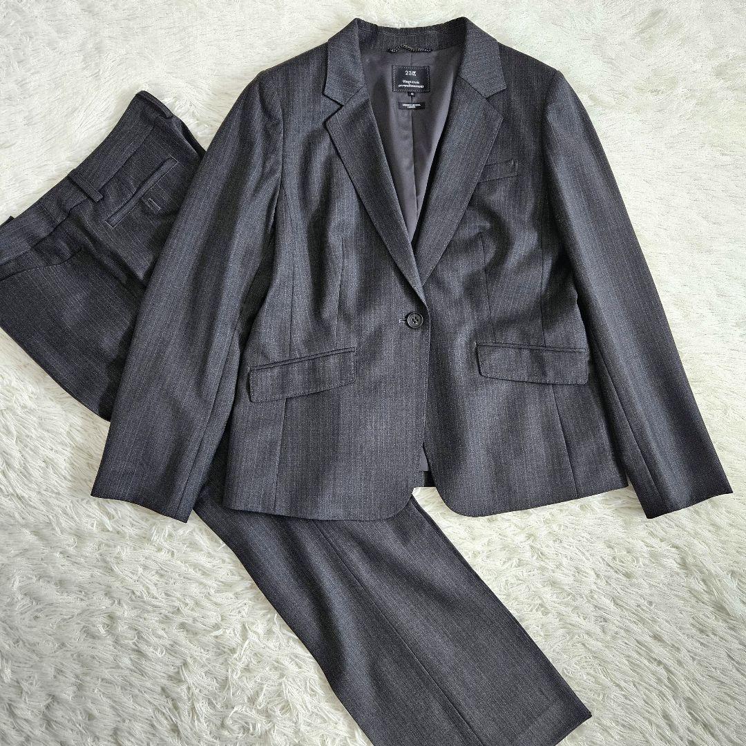 23区　パンツセットアップ　グレー　ストライプ　大きいサイズ 楽天市場】23区（パンツスーツ｜スーツ・セットアップ）：レディース