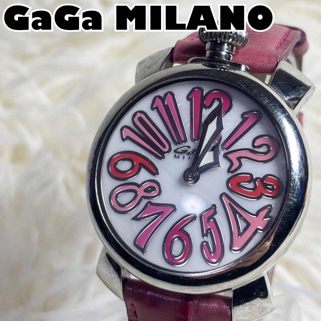稼働品】GaGa MILANO 腕時計 マヌアーレ40 ピンク - メルカリ