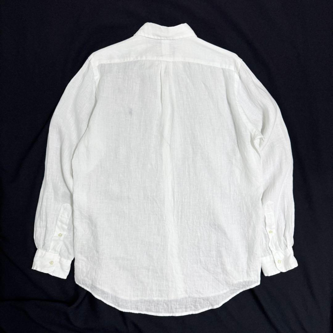 極美品✨ 24年モデル ポロラルフローレン リネン シャツ 長袖 ホワイト