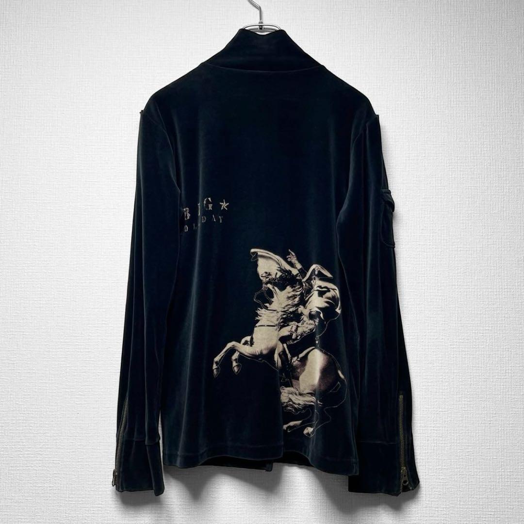 LED RECHWE VERONICA ナポレオンスカル ジップベロアジャケット