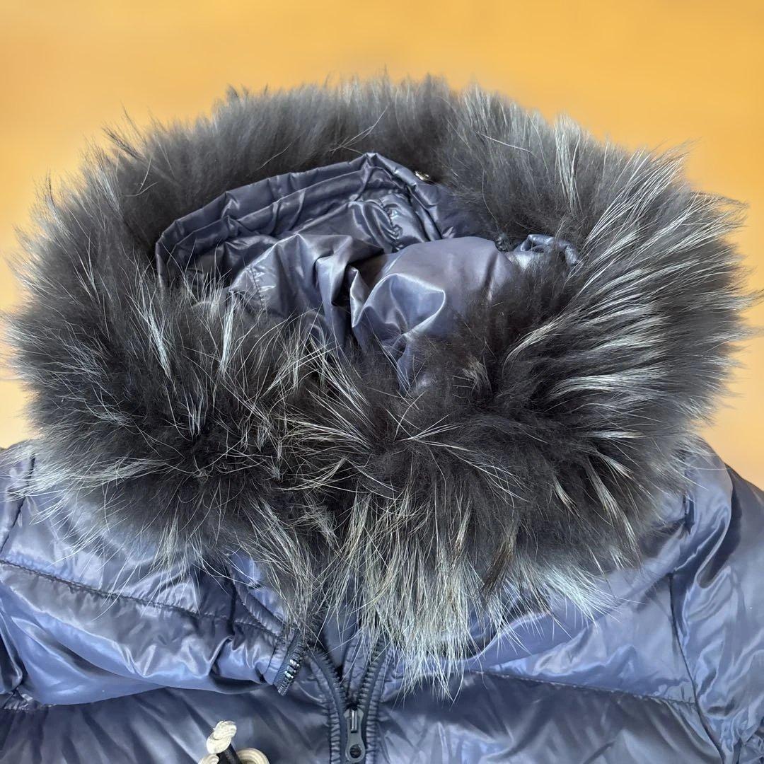 DUVETICA ダウンジャケット 40 ネイビー ファー付き - メルカリ