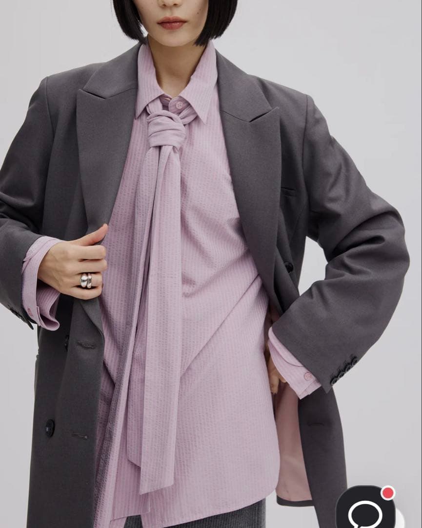 Ameri UND UNEVENNESS TIE BLOUSE - メルカリ